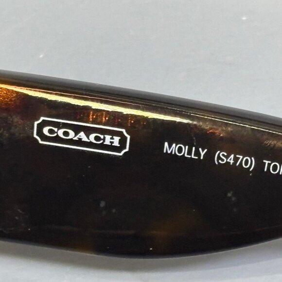 COACH Molly Sunglasses in Tortoise w/ Etched Monogram ~ EUC! - Picture 12 of 12